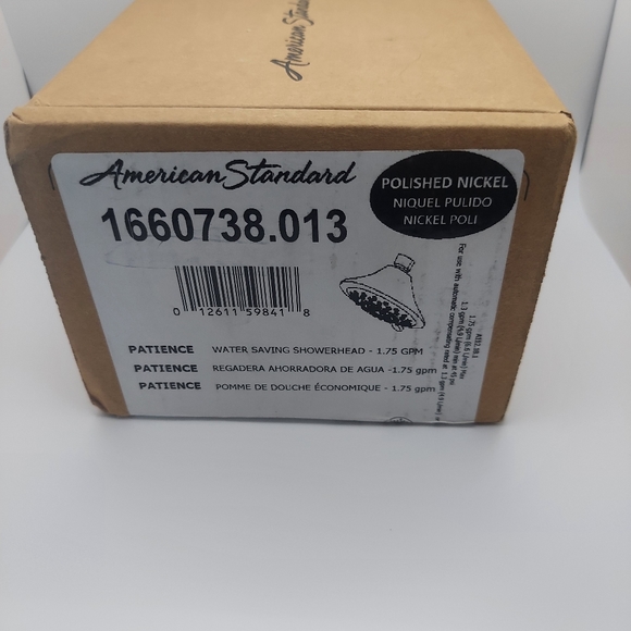 Patience® 5-Inch 1.8 gpm/6.8 L/min Water-Saving Fixed Showerhead - Picture 2 of 7